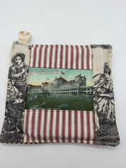 8” postcard potholder Mount Washington Hotel