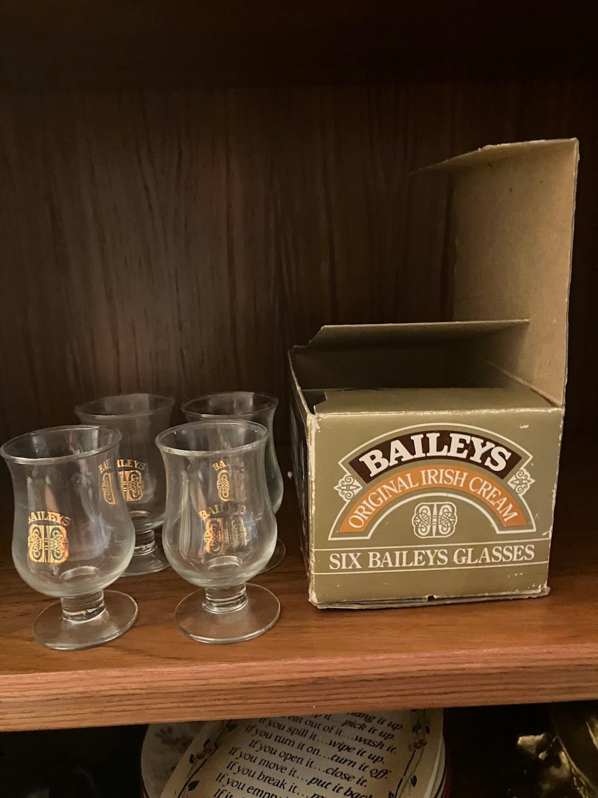 Vintage Baileys Irish Cream Glasses w/ Original Box