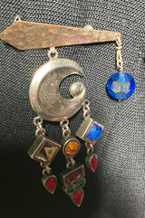 Vintage Patricia Locke Handcrafted Dangle Brooch Pin