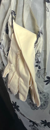 Vintage Pale Yellow Gloves
