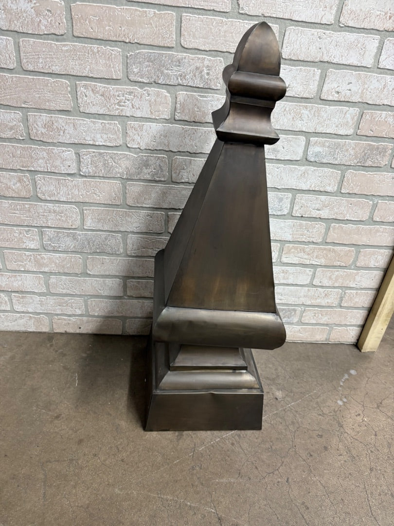 Large Bronzetone Tin Finial