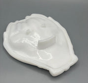 7” White Milk Glass Avon Open Hands Soap Dish Trinket Jewelry Holder
