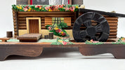 10” Cabin Music Jewelry Music Box Rotating Water Wheel Japan