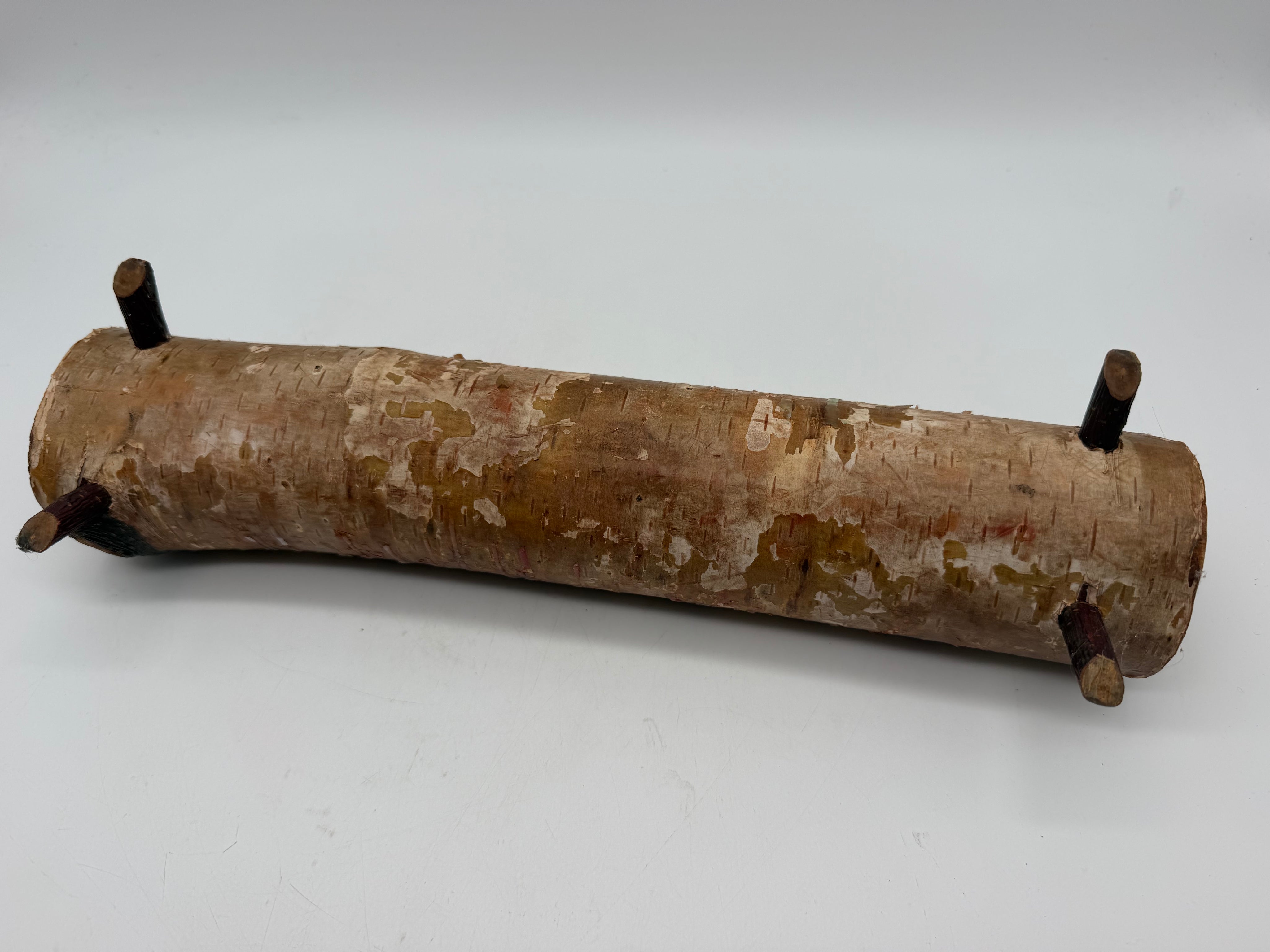 12” Rustic Birch Wood Logs Taper Candle Holders