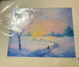 Signed Arttist Print, ''Angles in the Snow"