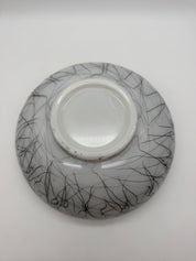 10” Hazel Atlas Spaghetti String Bowl Black White Mixing Serving