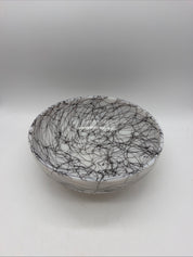10” Hazel Atlas Spaghetti String Bowl Black White Mixing Serving