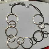 Modern Minimalist Ring Collar  Necklace