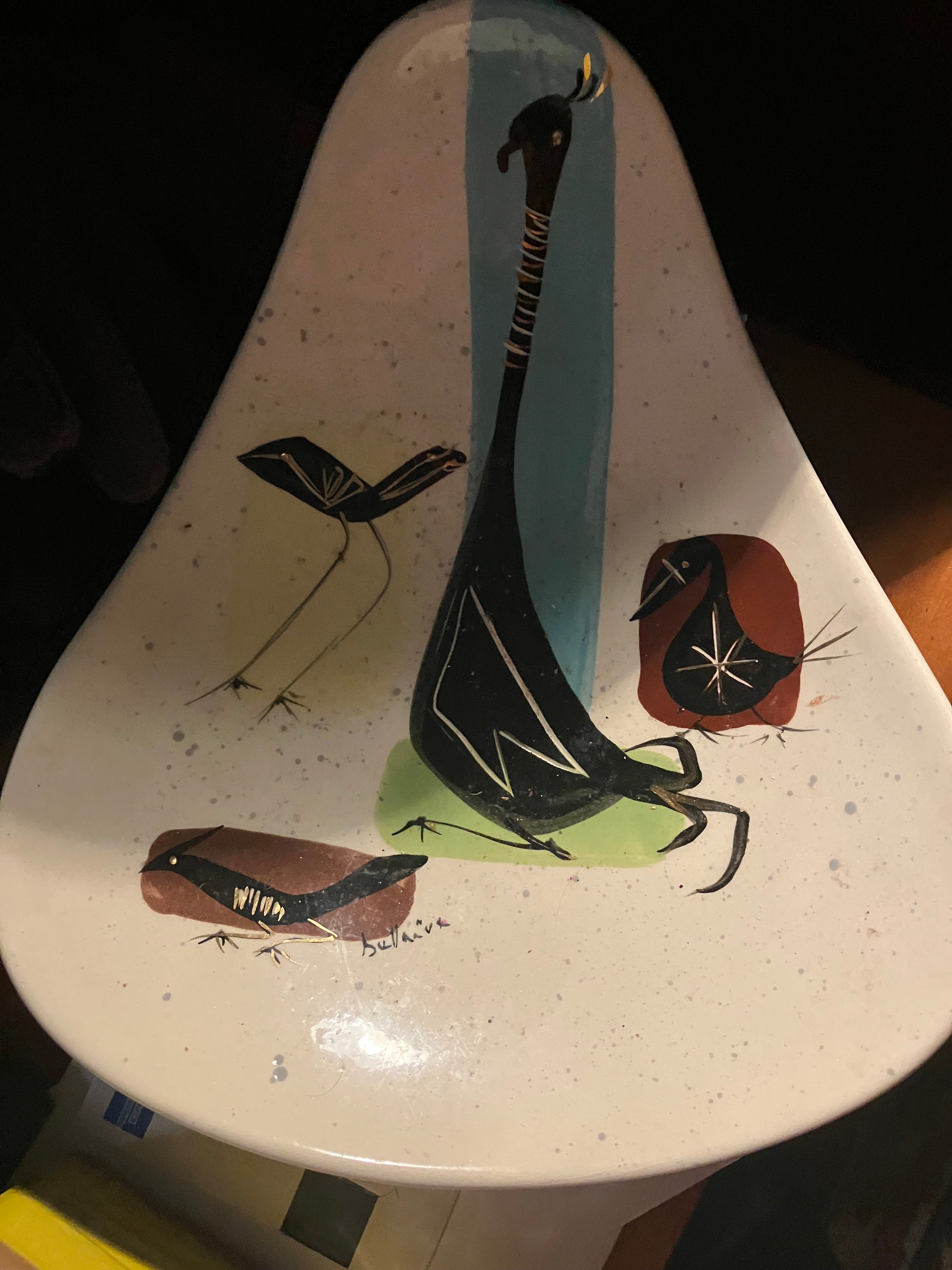 Authentic 1950's Marc Bellaire Pottery "Bird Isle" Pattern (#B48-10)