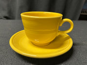 Yellow Teacup and Saucer Fiestaware