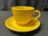 Yellow Teacup and Saucer Fiestaware