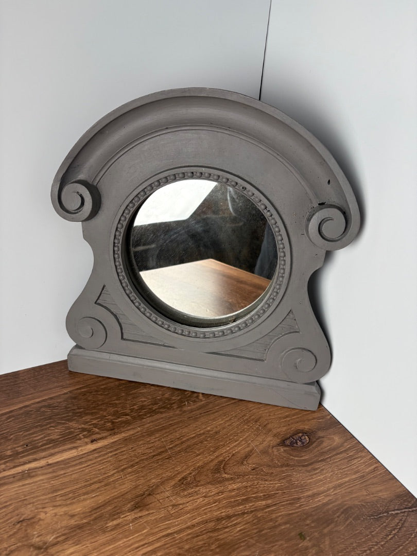 Grey Circular mirror