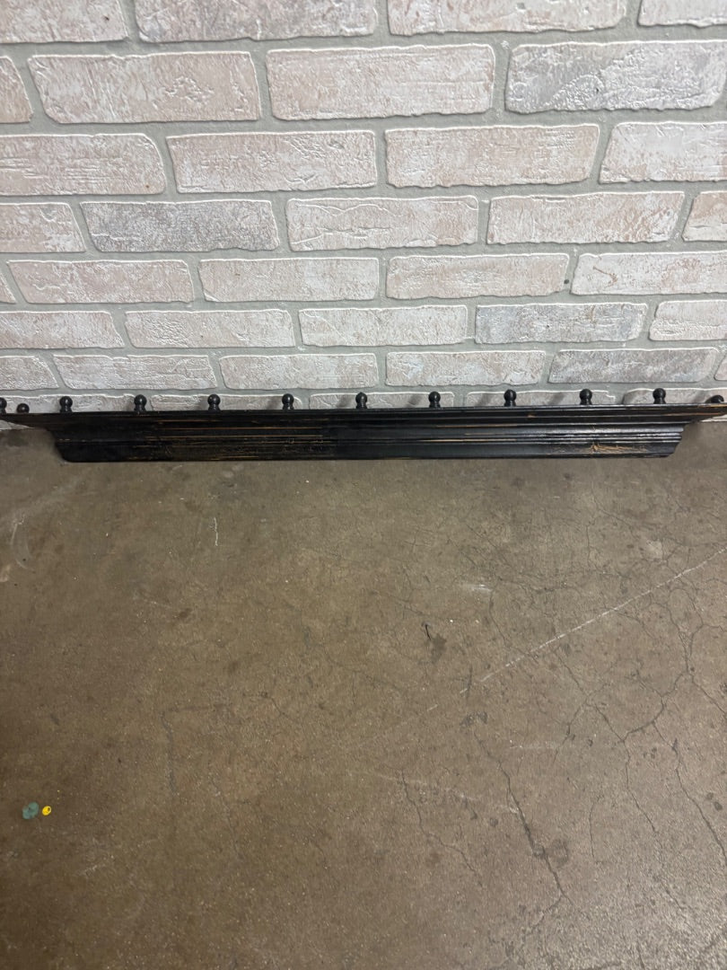 Black wooden Beaded Shelf