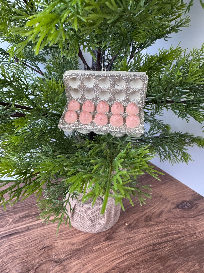 3.5” Egg Carton Ornament