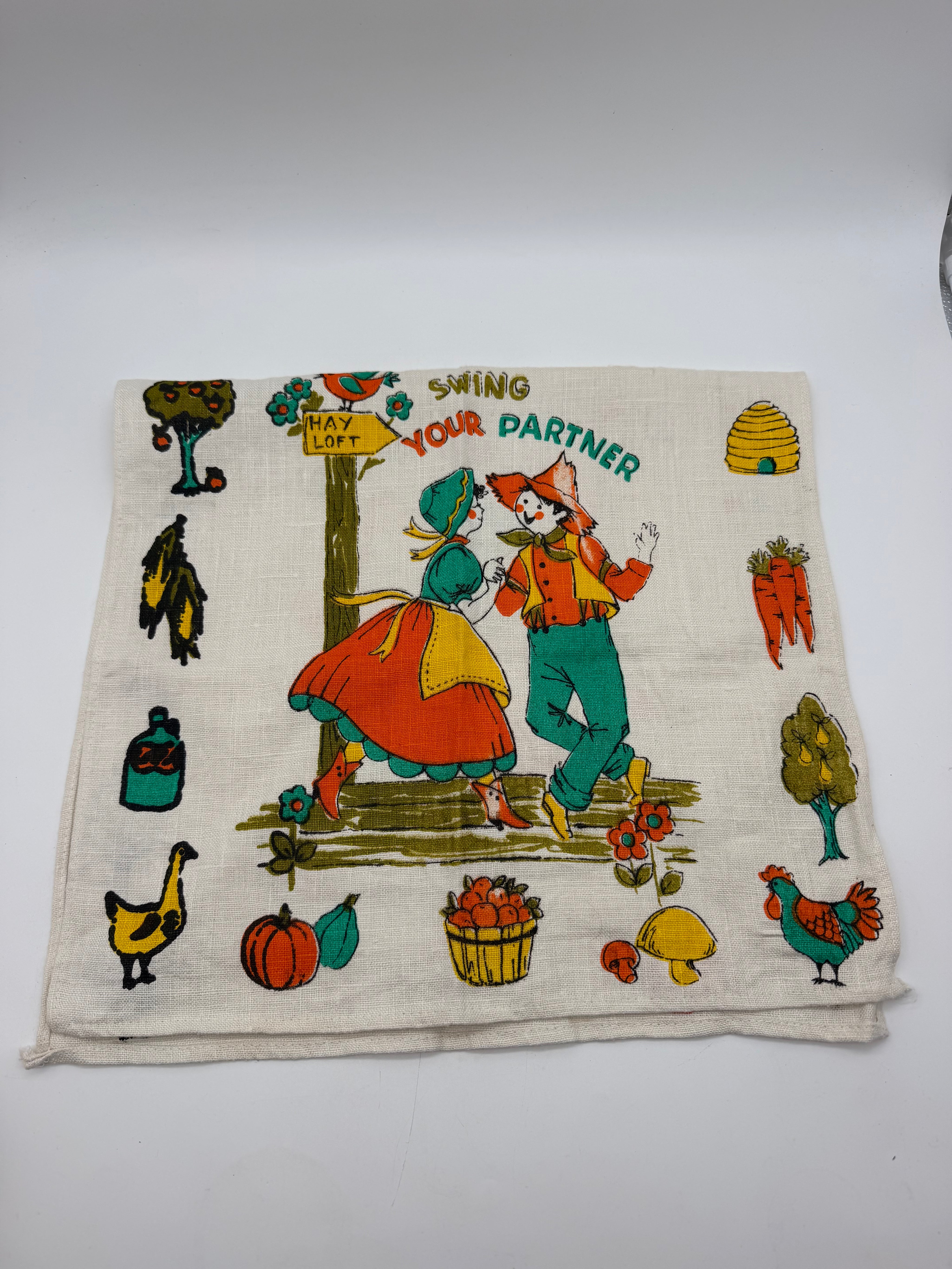 15x28” tea towel “swing your partner”