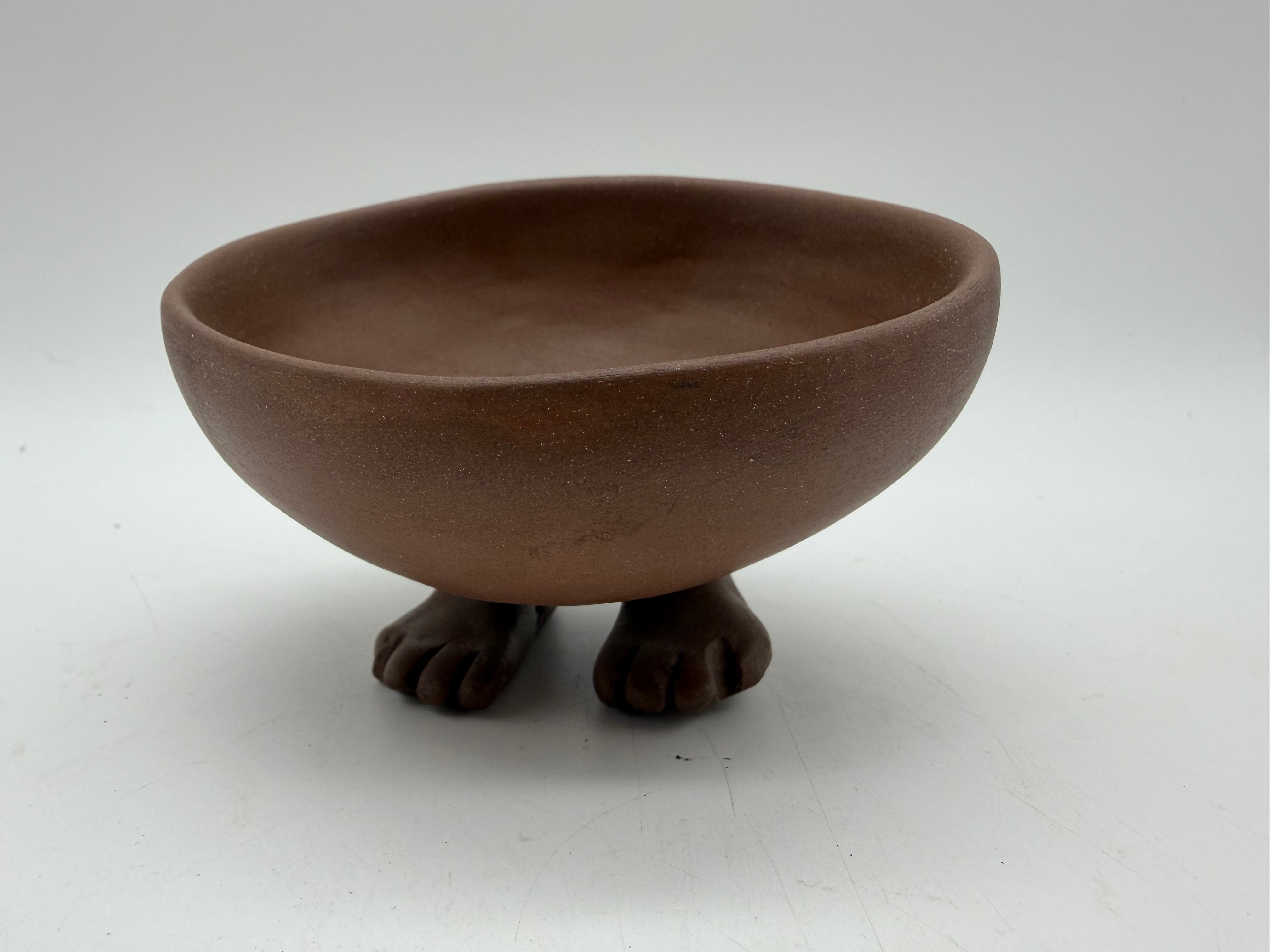 5” Vintage Metropolitan Museum Of Art MMA Pop Art Ancient Egypt Pottery Foot Bowl