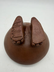 5” Vintage Metropolitan Museum Of Art MMA Pop Art Ancient Egypt Pottery Foot Bowl