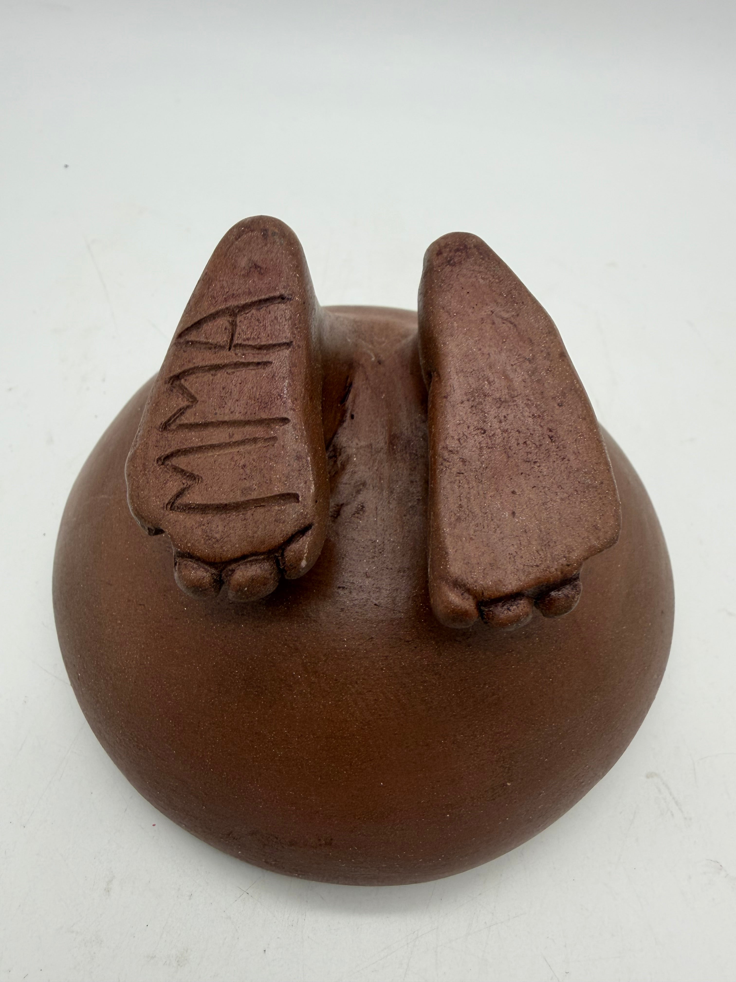 5” Vintage Metropolitan Museum Of Art MMA Pop Art Ancient Egypt Pottery Foot Bowl