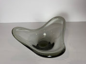 9” Holmegaard smoke black Freeform bowl MCM