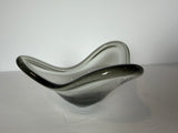 9” Holmegaard smoke black Freeform bowl MCM