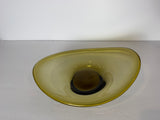 10” Holmegaard  fried egg  Denmark yellow  art glass