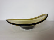 10” Holmegaard  fried egg  Denmark yellow  art glass