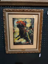 17x20” Pisano bullfighting framed print