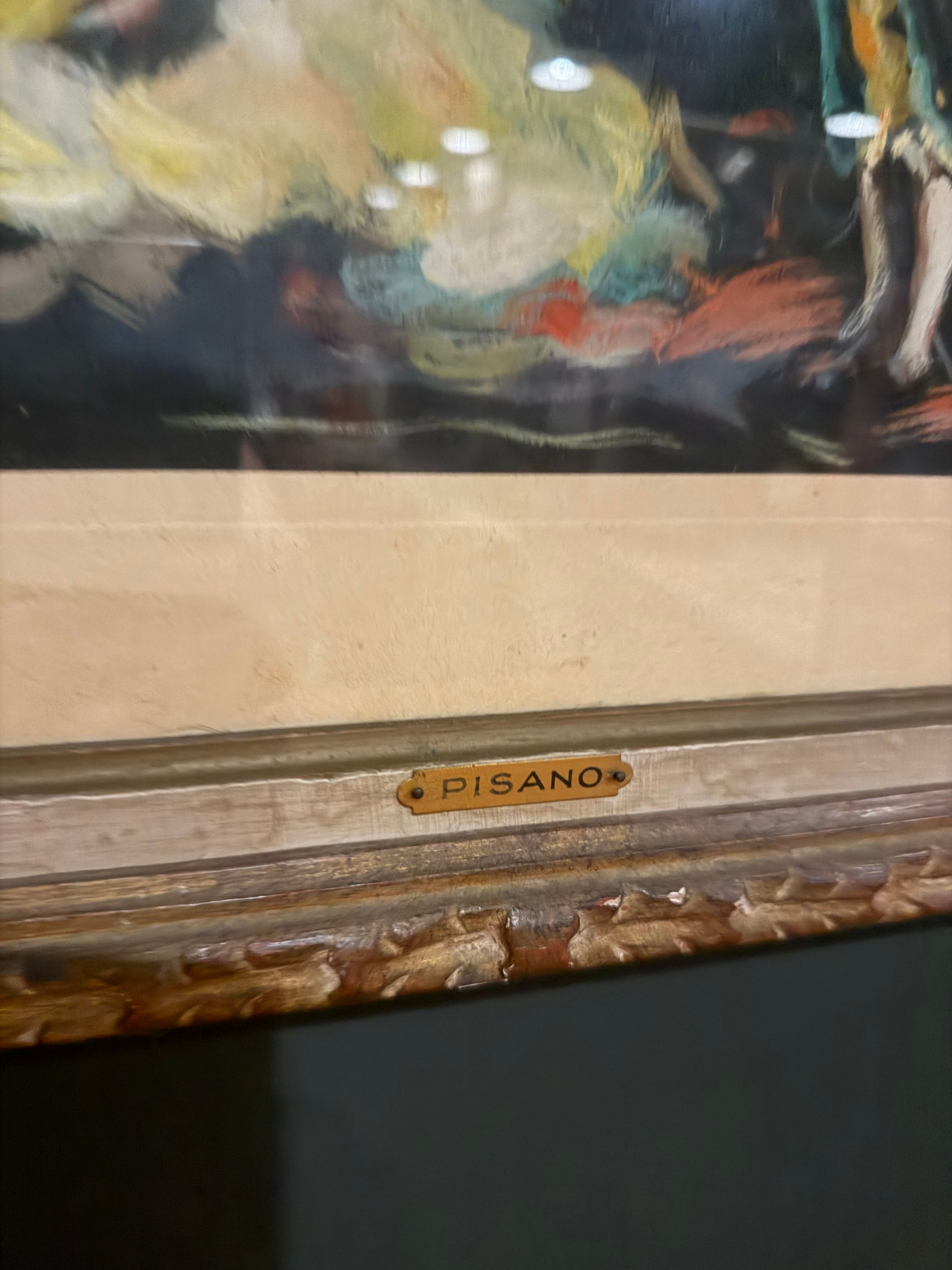 17x20” Pisano bullfighting framed print