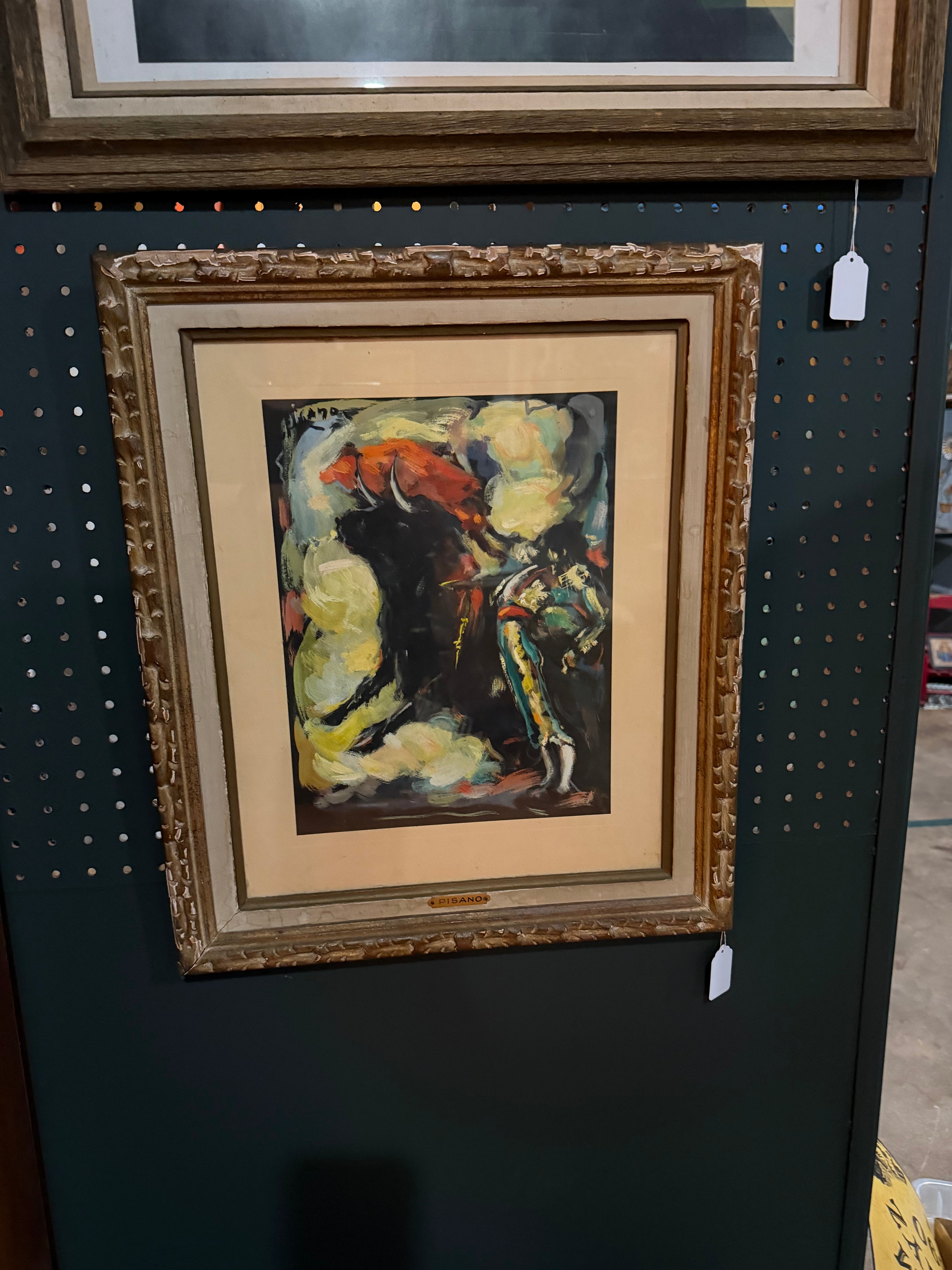 17x20” Pisano bullfighting framed print