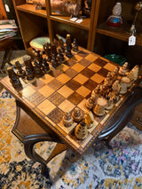 8x16” wood handmade chess set