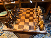 8x16” wood handmade chess set