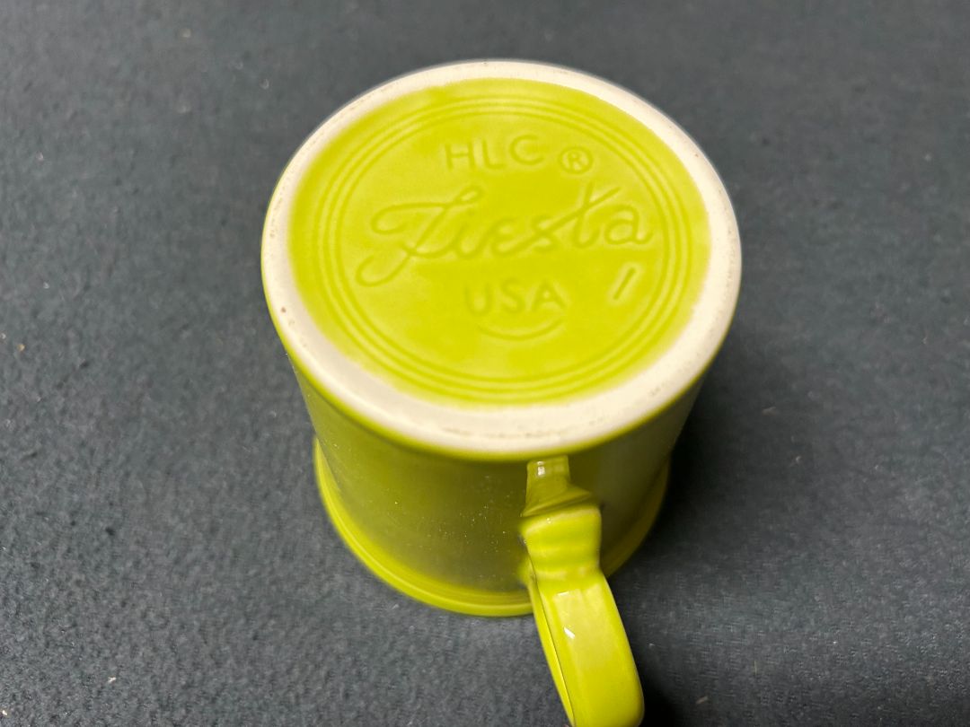 Lime Green Ring-Handled Mug Fiestaware
