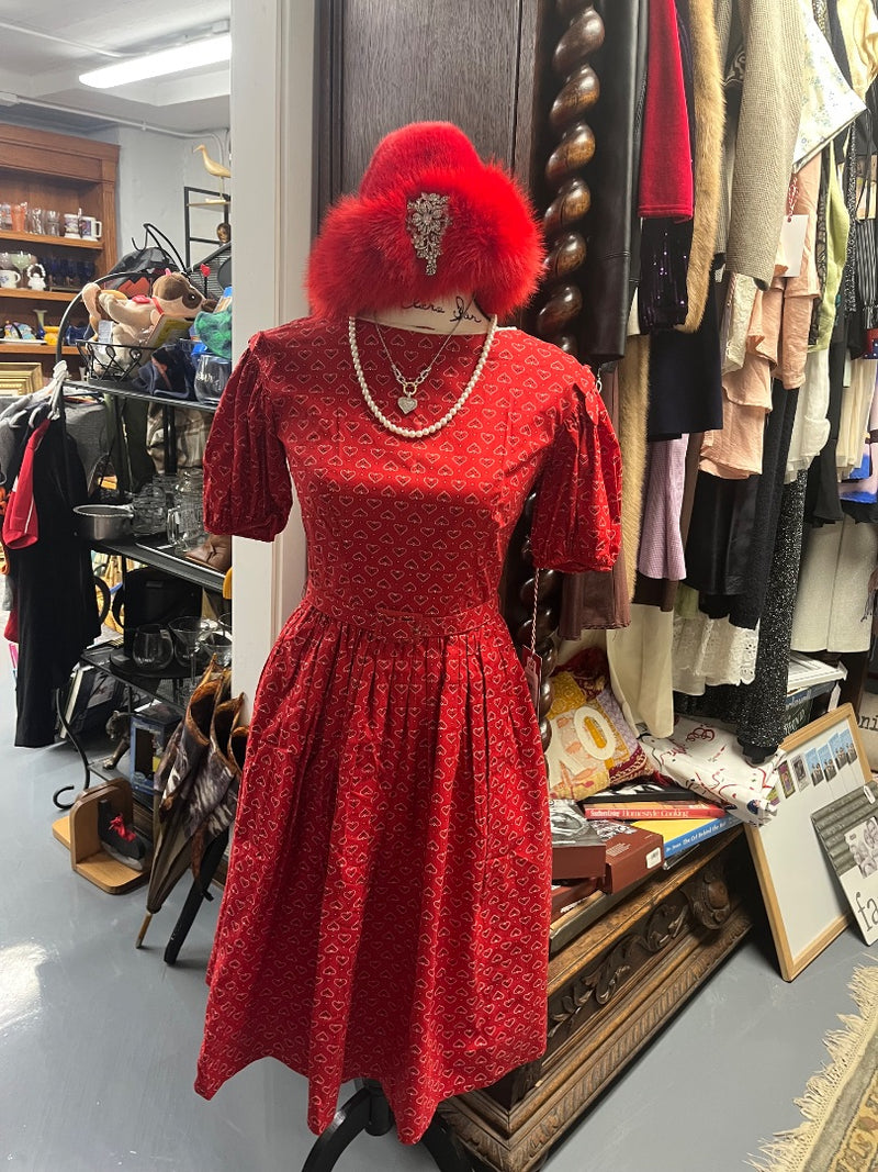VTG '59 Lanz VDay Red Dress S/S by The Merry Memory Company