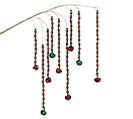 25" Red and Green Beaded Spray