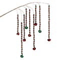 25" Red and Green Beaded Spray