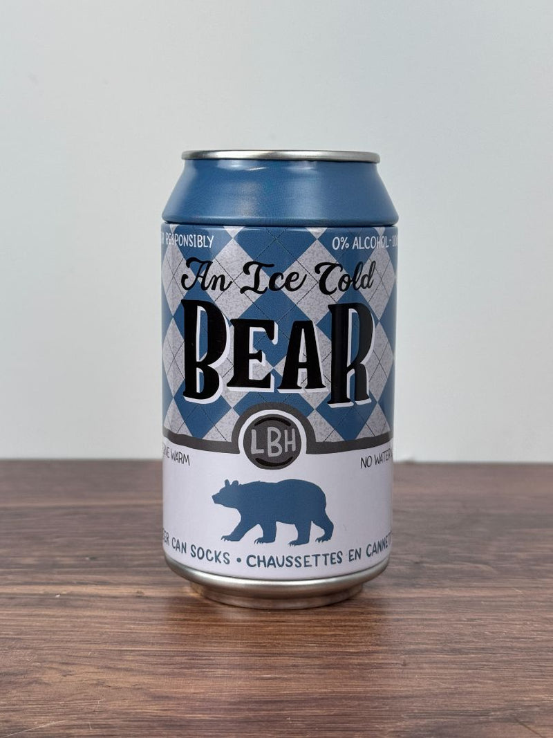Ice Cold Bear - Men's Sock in a Can - One Size by 112 - Peony Lane Boutique