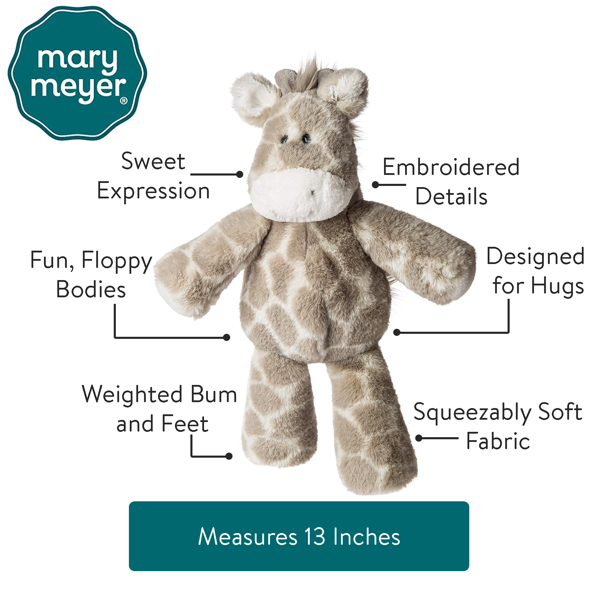 Marshmallow Junior Greyling Giraffe | Super Soft Stuffed Animal | Mary Meyer