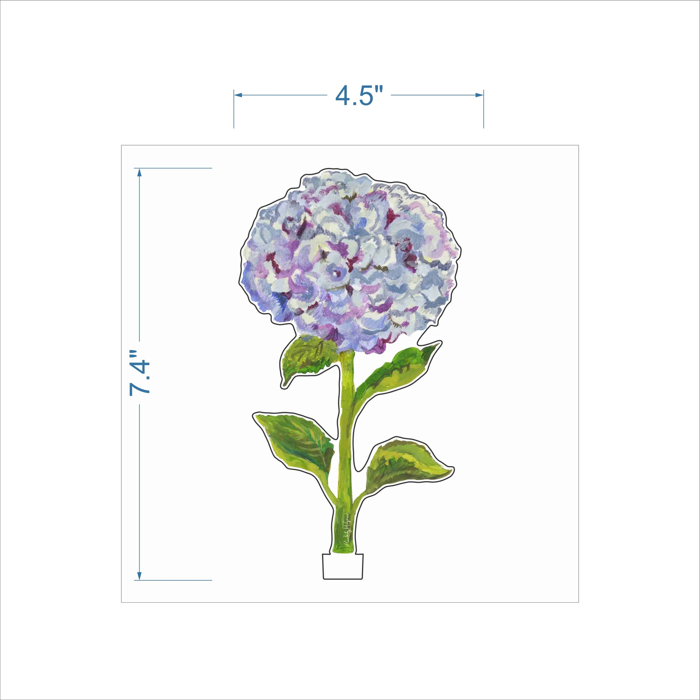 Purple Hydrangea  | 0.25in. Acrylic Floral