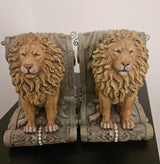 Resin Lions Bookends SET OF 2