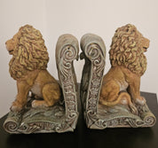 Resin Lions Bookends SET OF 2