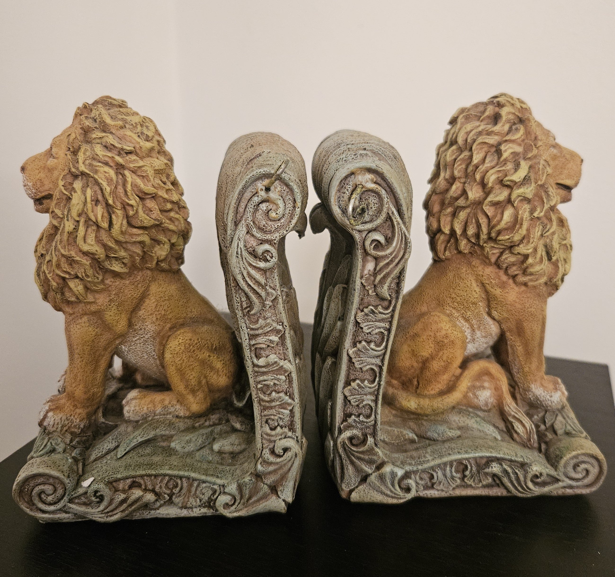 Resin Lions Bookends SET OF 2