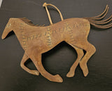 Metal Horse Christmas Ornament