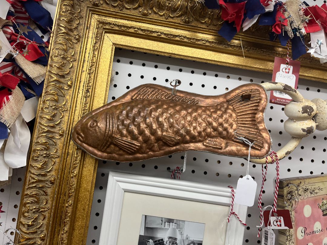 Rare VTG 80's Michael Bonne Copper Tin Lined Fish Mold (RTH)