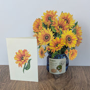 Mini Sunflowers Pop Up Greeting Card
