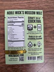 Moscow Mule Single Serve Craft Cocktail Mix by Noble Micks