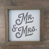 Mr and Mrs Wooden Sign