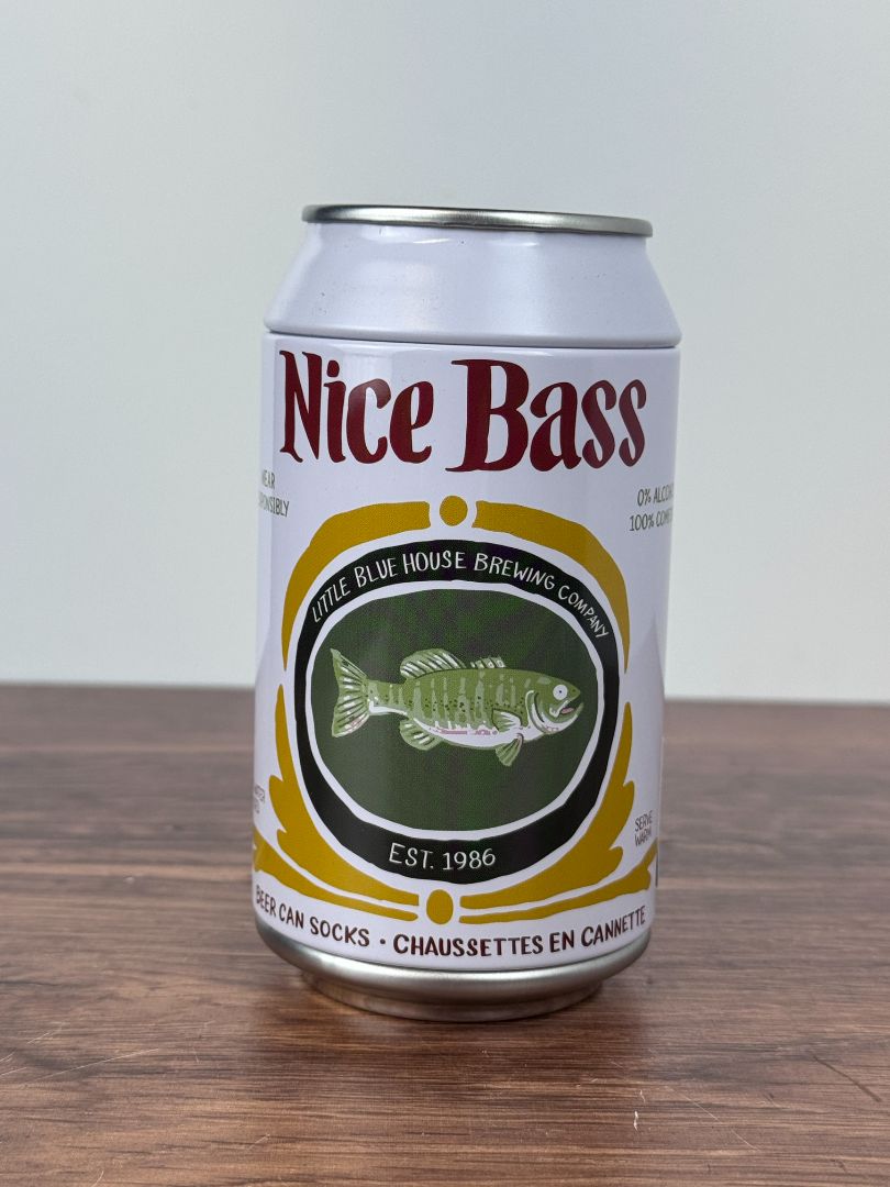 Nice Bass - Men's Socks in a Beer Can - One Size Fits All
