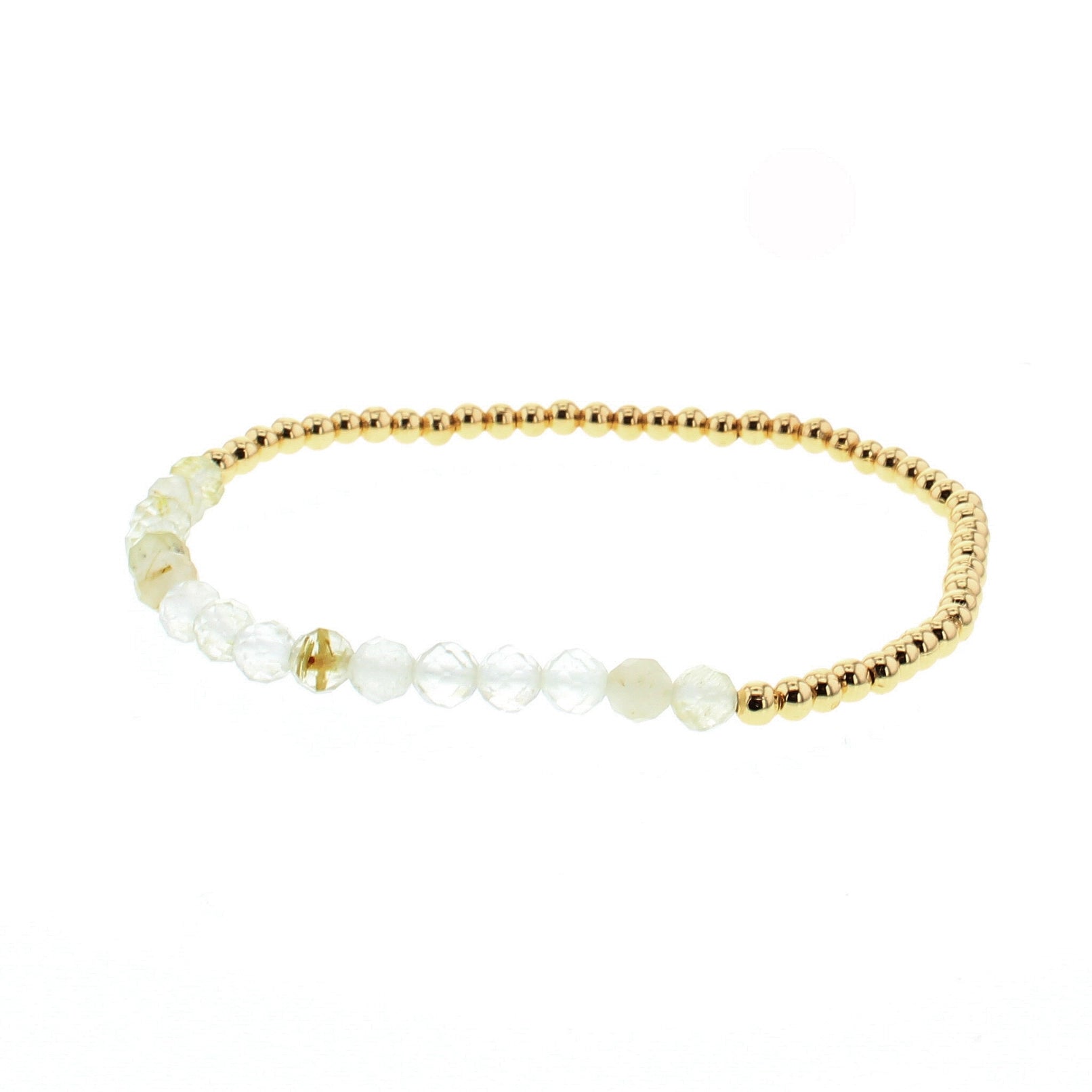 Gold Birthday Gemstone Stacking Bracelet - Citrine (November)