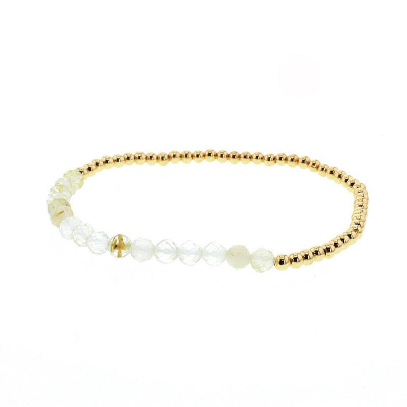 Gold Birthday Gemstone Stacking Bracelet - Citrine (November) by 112 - Peony Lane Boutique