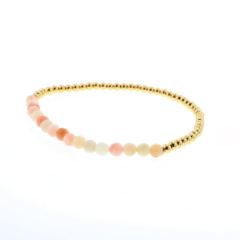 Gold Birthstone Stacking Bracelet - October (Opal) by 112 - Peony Lane Boutique
